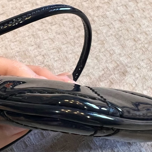 Coach Poppy navy blue quilted lustrous patent leather wristlet NWOT no hang tag - Picture 7 of 13